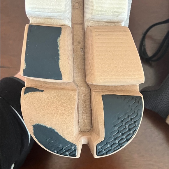 On Cloud Women's Athletic Shoes - White and Tan - Picture 8 of 10